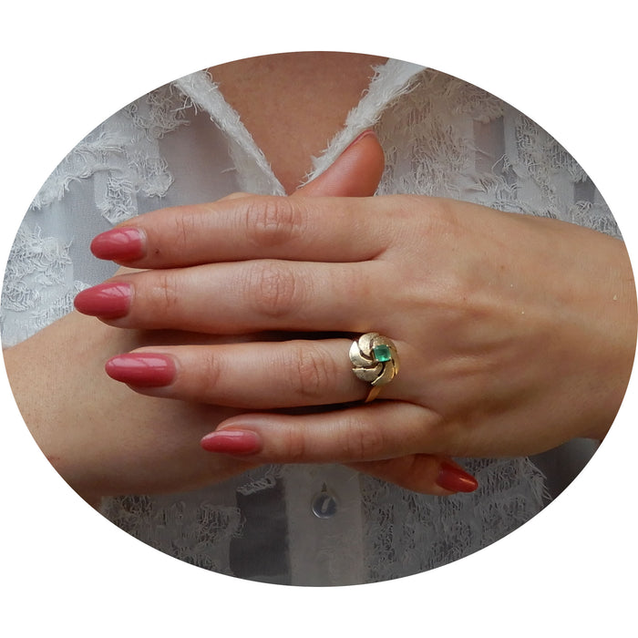 Ring, Smaragd, 18K Goud