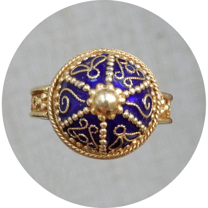 Ring, Emaille, 18K Goud