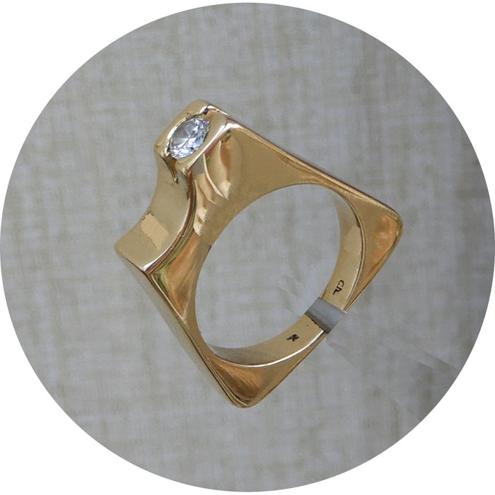 Ring, Diamant, Design, 18K