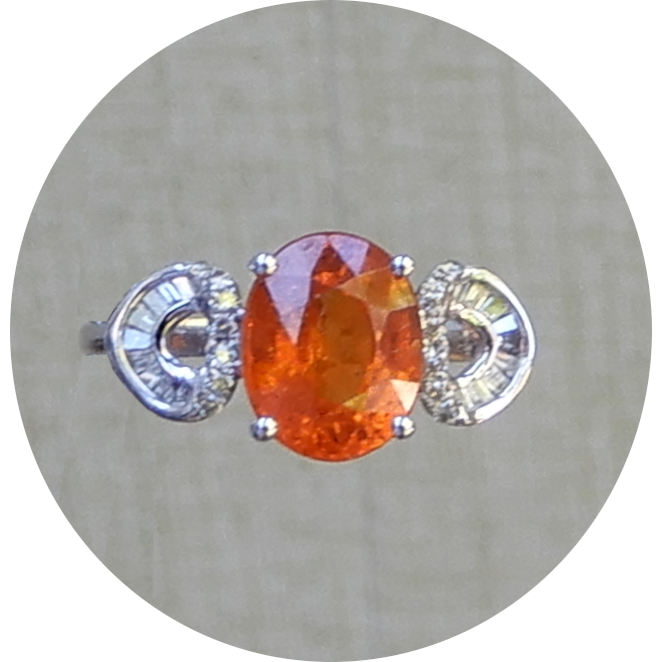 Ring, Vuuropaal, Diamant, 18K
