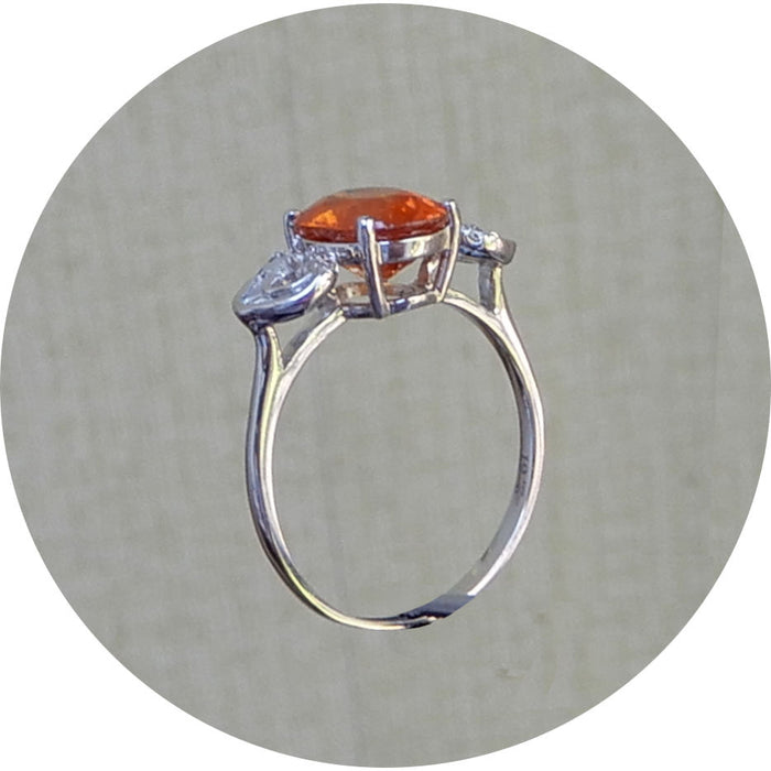 Ring, Vuuropaal, Diamant, 18K