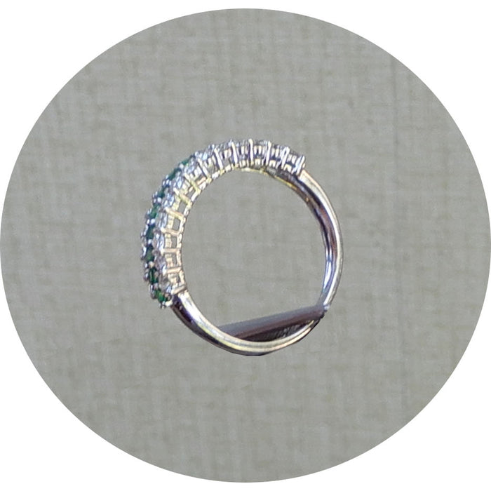 Ring, Halve Alliance, Smaragd, Diamant, 18K