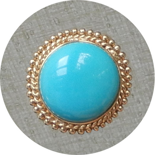 Ring, Turquiose, 14K Goud