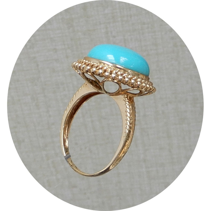 Ring, Turquiose, 14K Goud