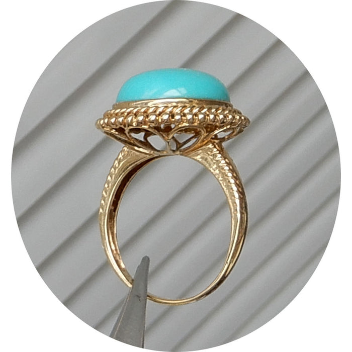 Ring, Turquiose, 14K Goud