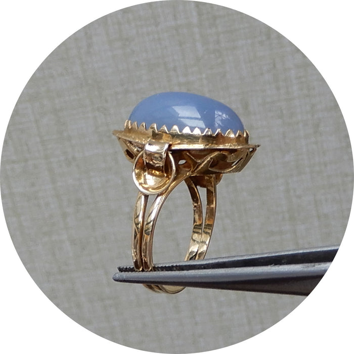 Ring, Chalcedoon, 18K Goud