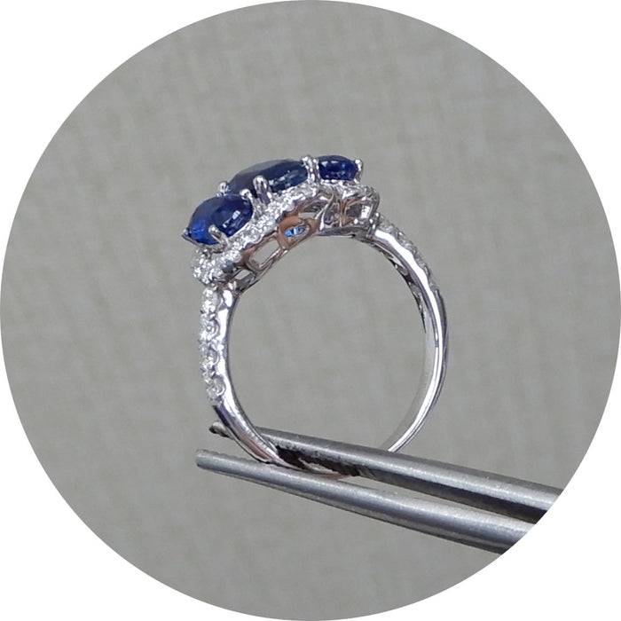 Ring, Trilogy, Kyaniet, Diamant, 14K
