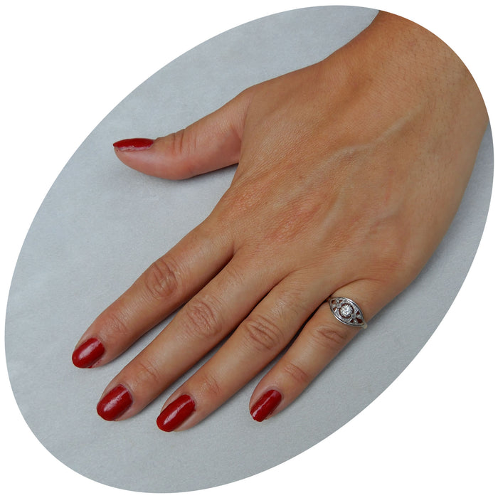 Ring, Diamant, 18K, Vintage