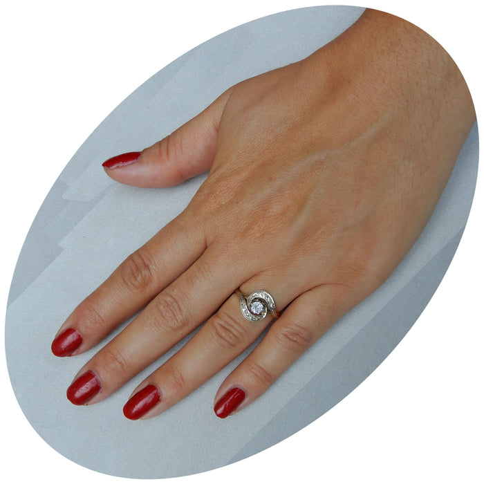 Ring, Diamant, 14K Vintage