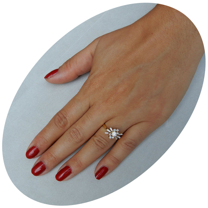 Ring, Diamant, Cluster, 18K Goud