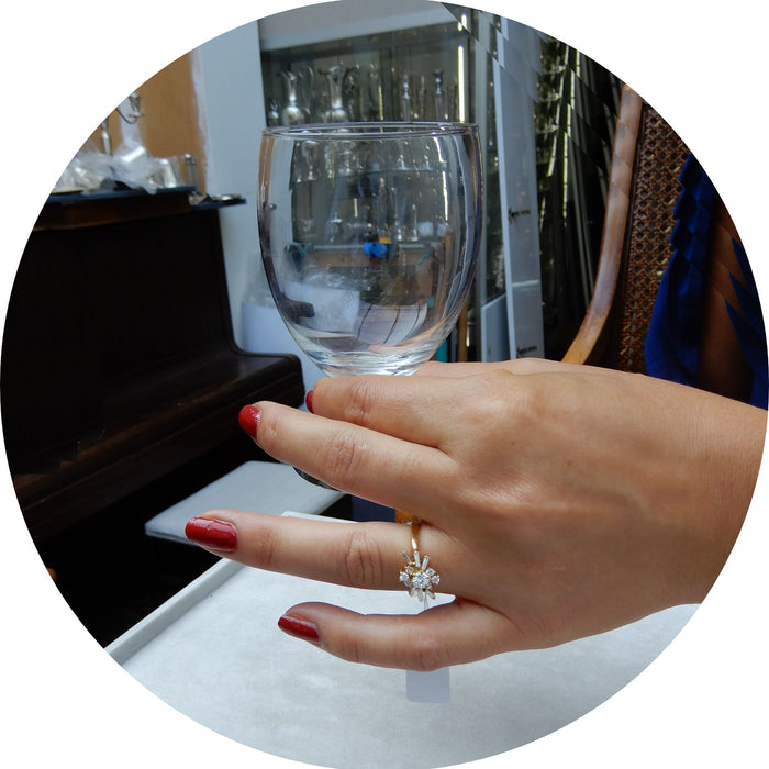 Ring, Diamant, Cluster, 18K Goud