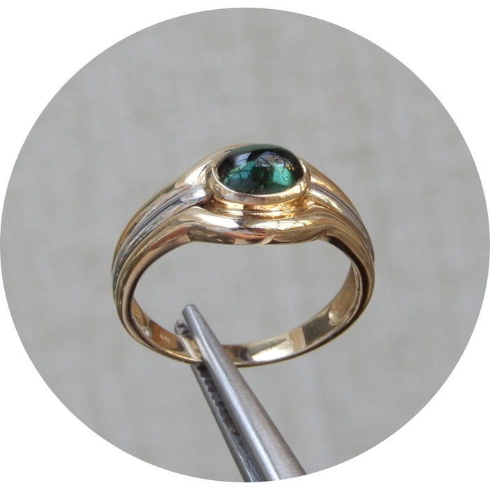 Ring, Groene Toermalijn, 14K Goud