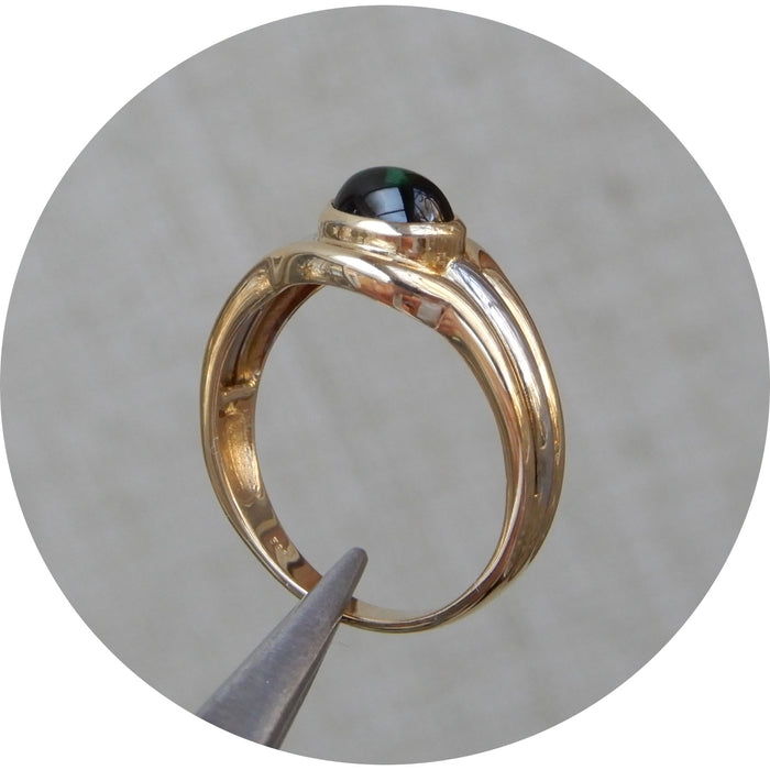 Ring, Groene Toermalijn, 14K Goud