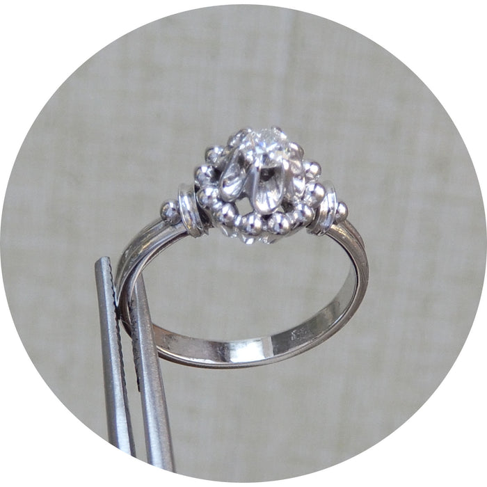 Ring, Diamant, Boules, 18K