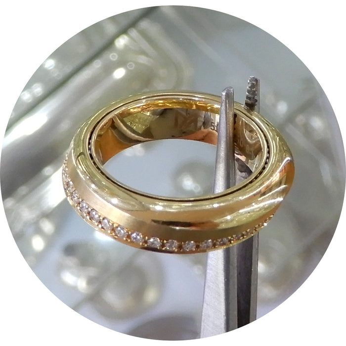 Ring, Diamant, Girello, Meister, 18K