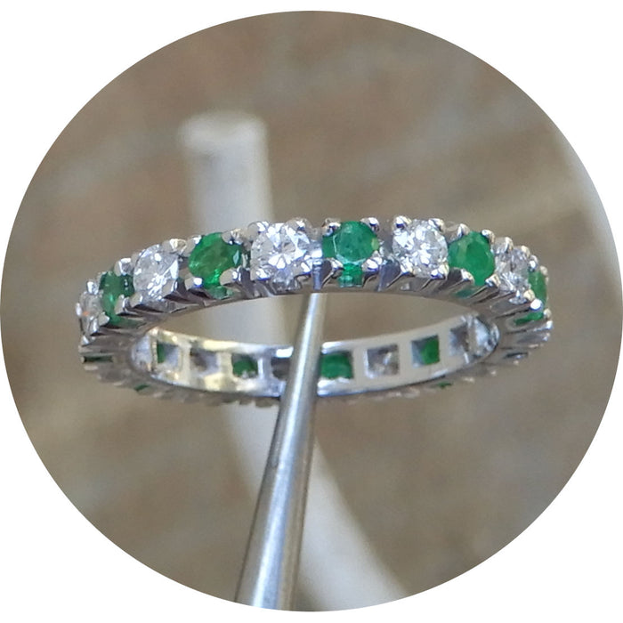 Ring, Alliance, Smaragd, Diamant, 14K