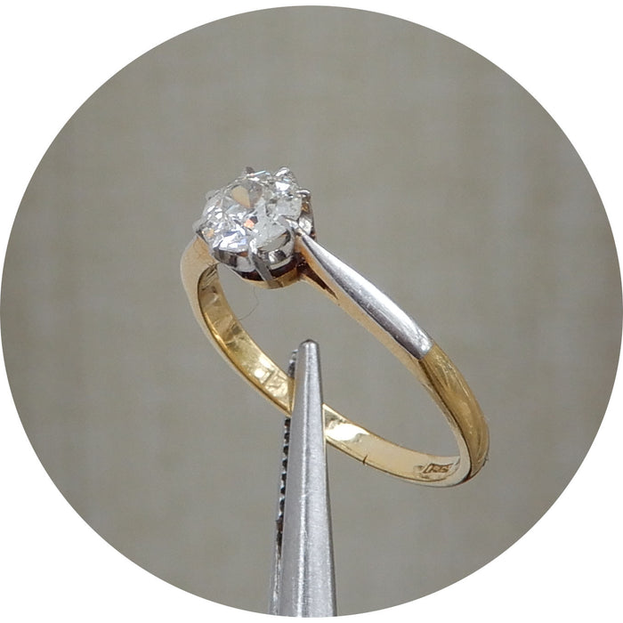 Ring, Solitaire, Diamant, 18K