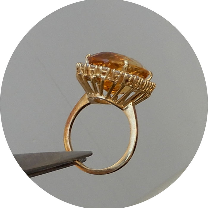 Ring, Citrien, Diamant, 18K