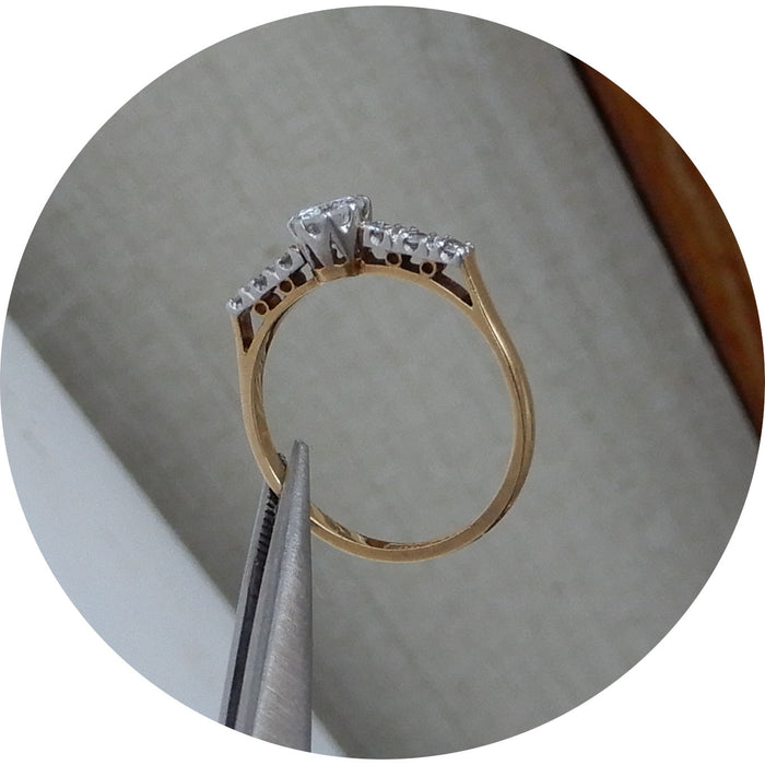 Rijring, Diamant, 18K/Platina, Vintage