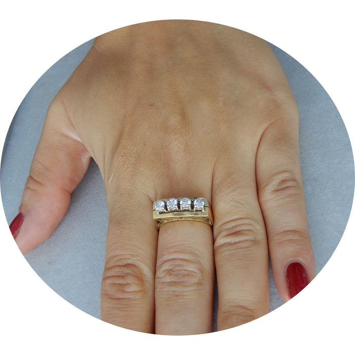 Rijring, Diamant, 18K Geelgoud