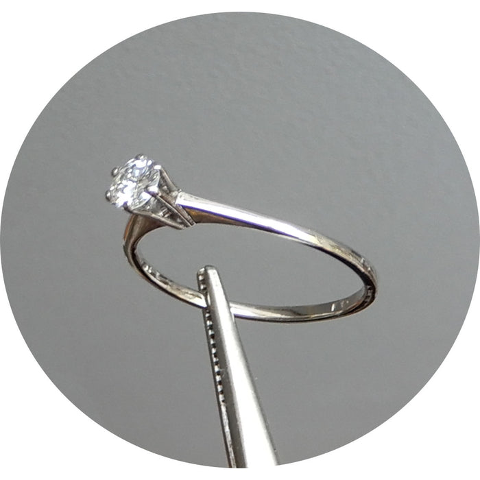 Ring, Diamant Solitair, 14K Witgoud