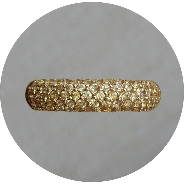 Ring, Saffier Pave, 18K Goud