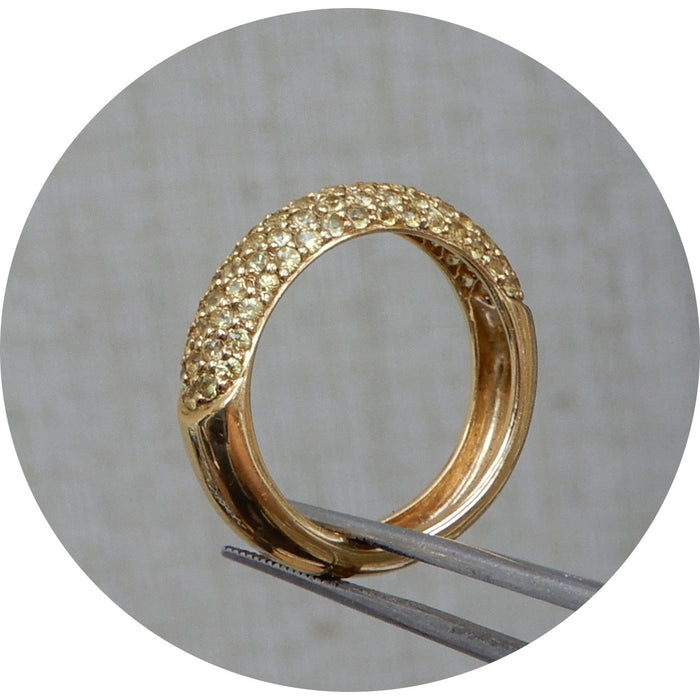 Ring, Saffier Pave, 18K Goud