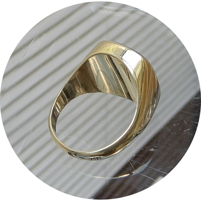Zegelring, Kruisboog, Man, 14K, Vintage