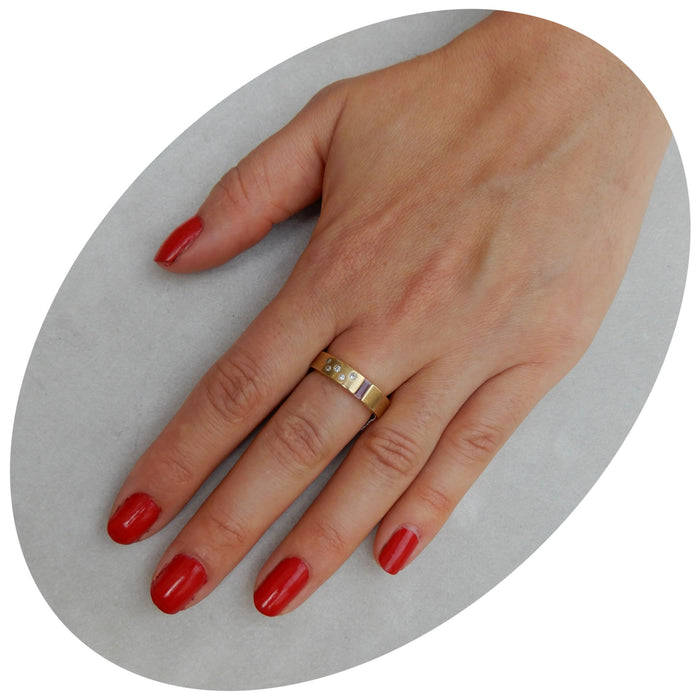 Ring, Robijn, Diamant, 14K Satine