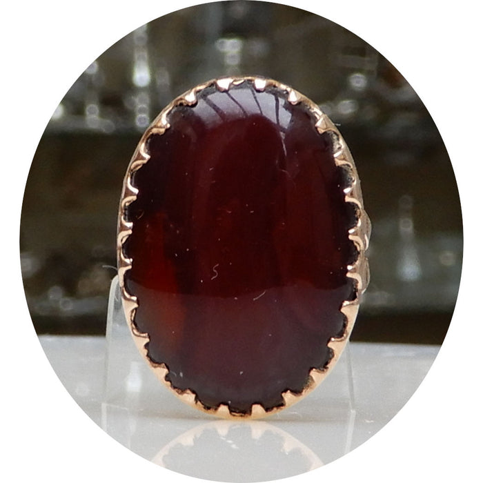 Ring, Agaat, 14K Rood Goud