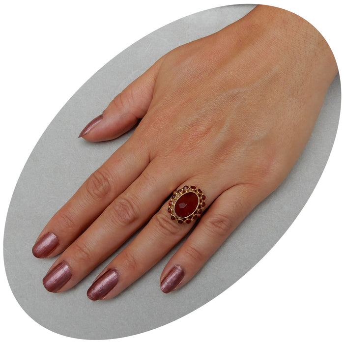 Ring, Carneool, 14K-Goud