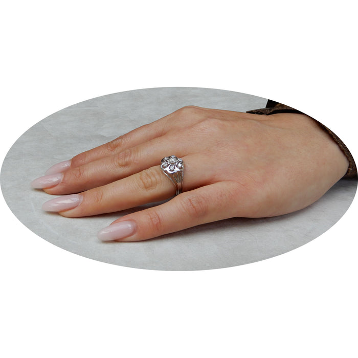 Ring, Diamant, Ajour, 18K Witgoud