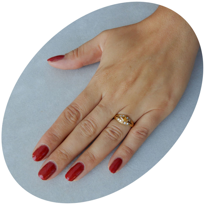 Ring, Gele Diamant, 18K Goud