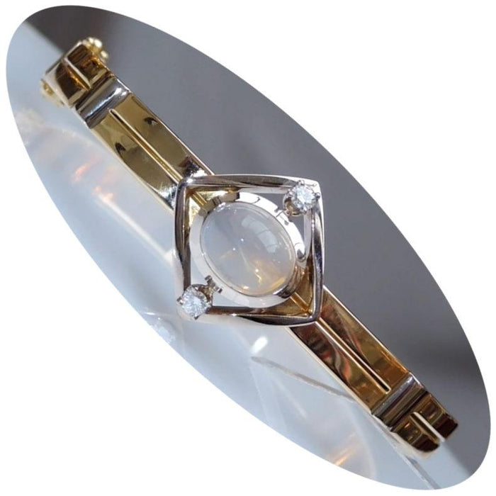 Armband, Maansteen, Diamant, 18K