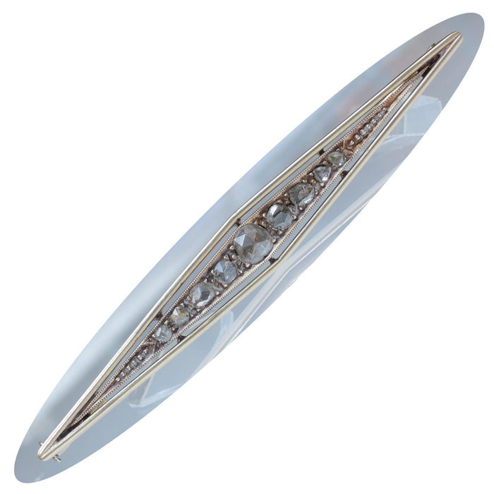Speld, Roosdiamant, 14K, Vintage