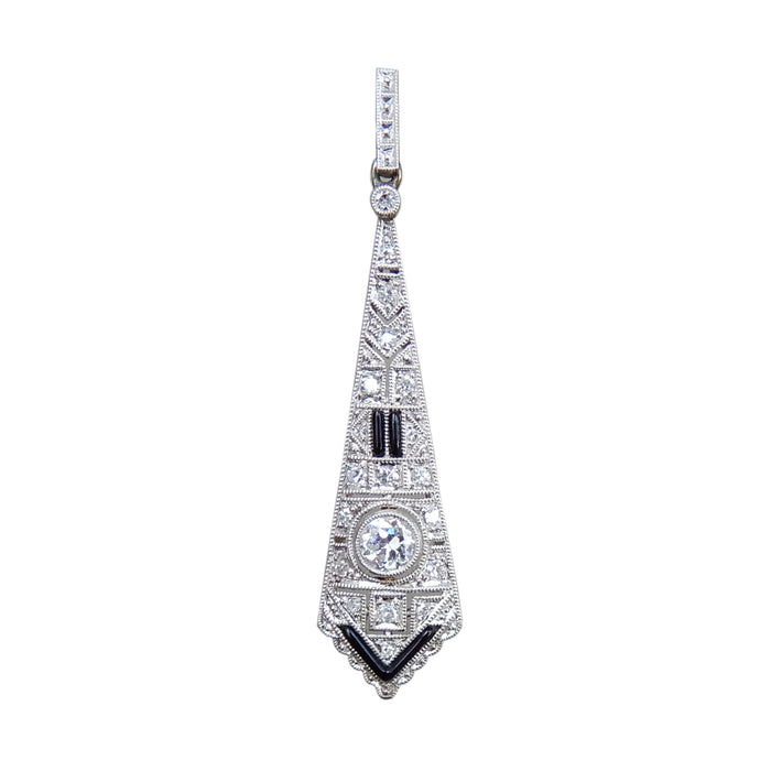 Hanger, Art Deco, Diamant, 18K Witgoud