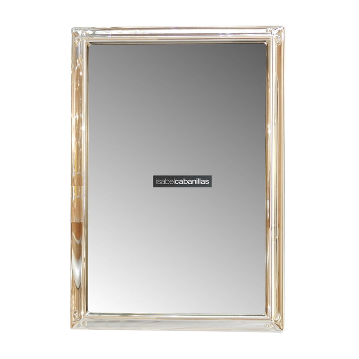 Zilveren Fotolijst, 10 x 15 cm, Opstaande Rand, Lelie