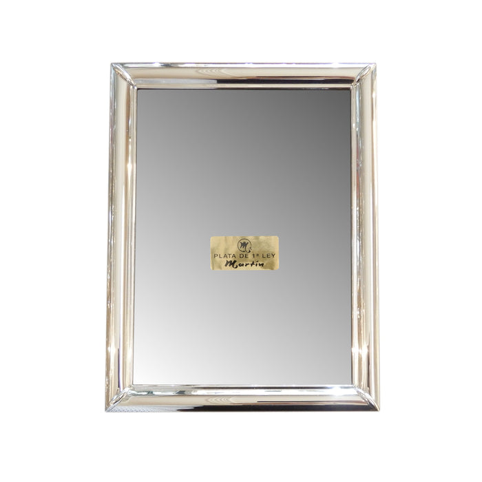 Zilveren Fotolijst, 13,5 x 18,5 cm, Bolle, Brede Rand