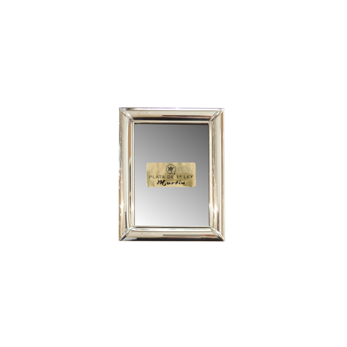 Zilveren Fotolijst, 8 x 10,5 cm, Bolle, Brede Rand