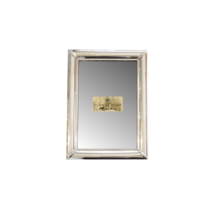 Zilveren Fotolijst, 9 x 13,5 cm, Bolle, Brede Rand