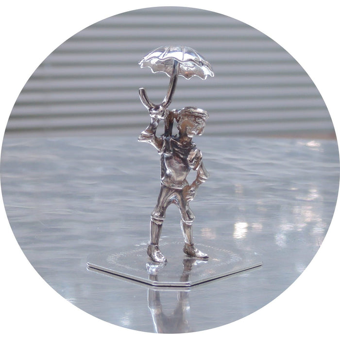 Miniatuur Zilveren Paraplu Verkoper