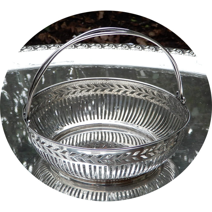 Zilveren Bonbonmand, Hengsel, Vintage