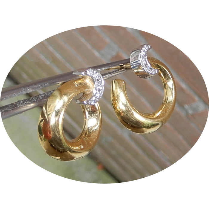 Oorstekers, Diamant, 18K Goud