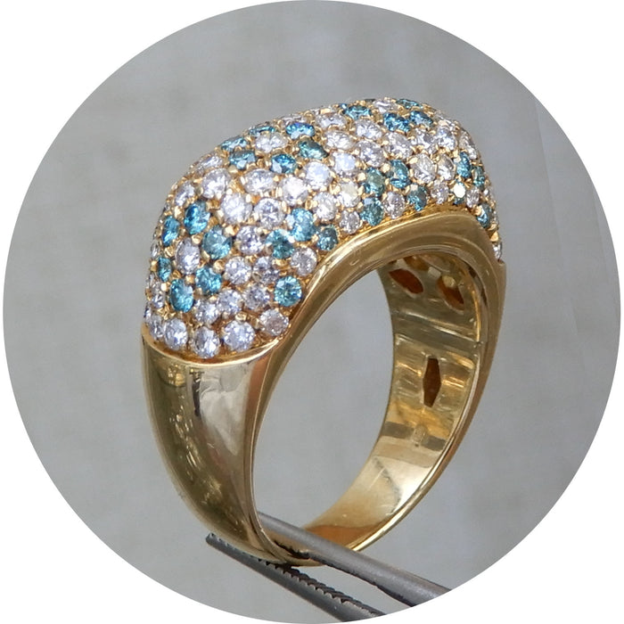Ring, Diamant, Bicolor, 18K Witgoud