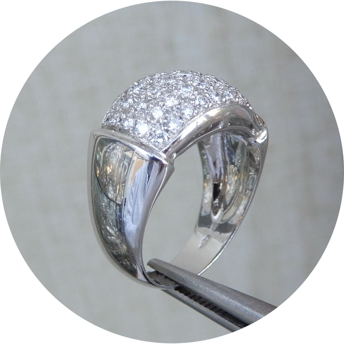 Bandring, Diamanten, 18K Witgoud