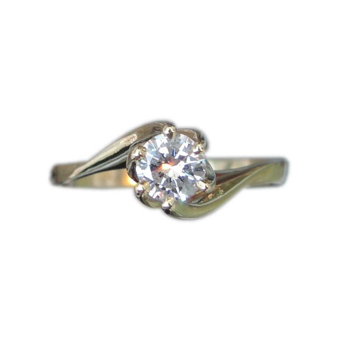 Ring, Diamant Solitair, F, IF, 14K
