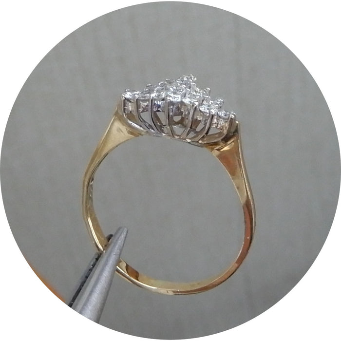 Ring, Diamant, Ruitvorm, 18K