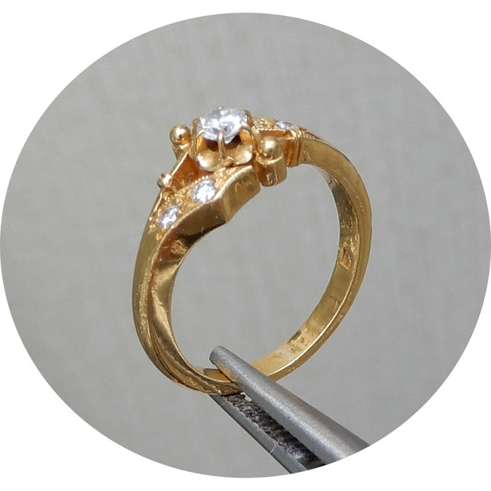 Slagring, Diamant, 18K