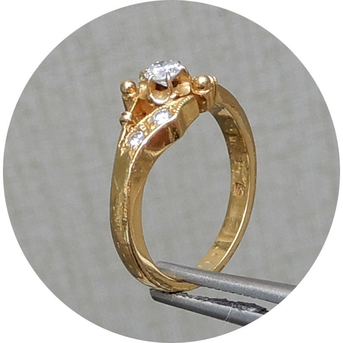 Slagring, Diamant, 18K