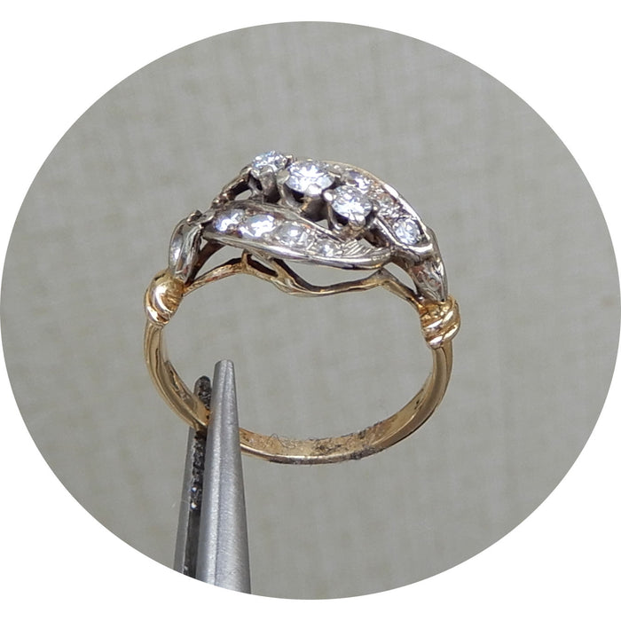 Ring, Diamant, 3 Diagonaal, 18K